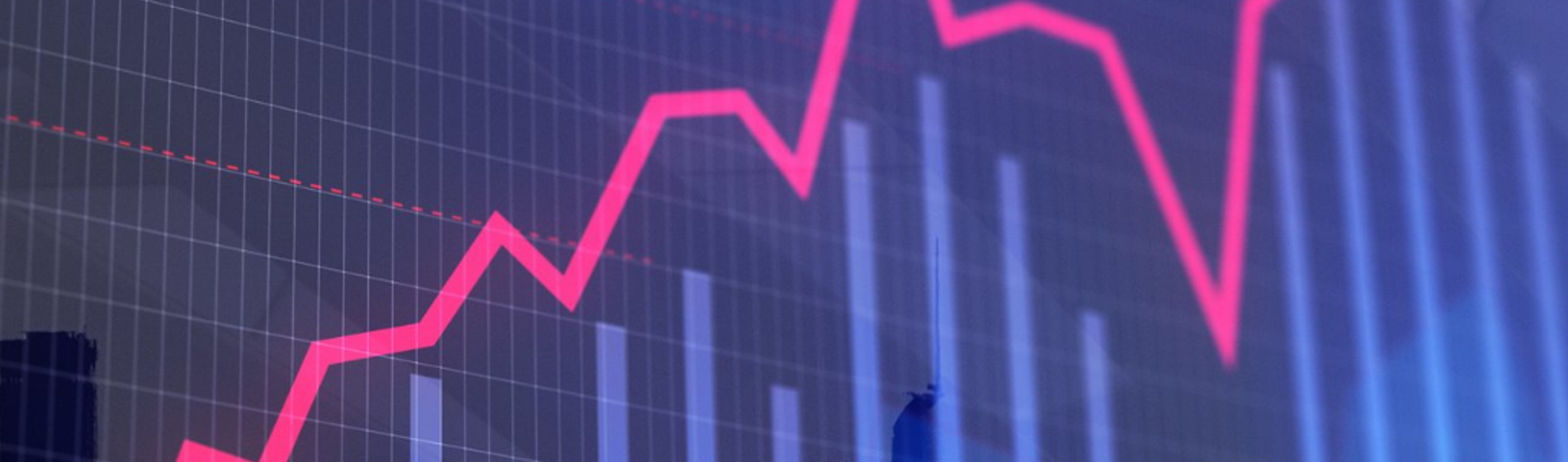 A graph representing economic growth