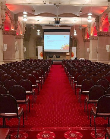 A large hall where a WIG event is being held
