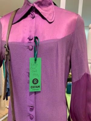 A vintage dress at Oxfam's pop up at Selfridges